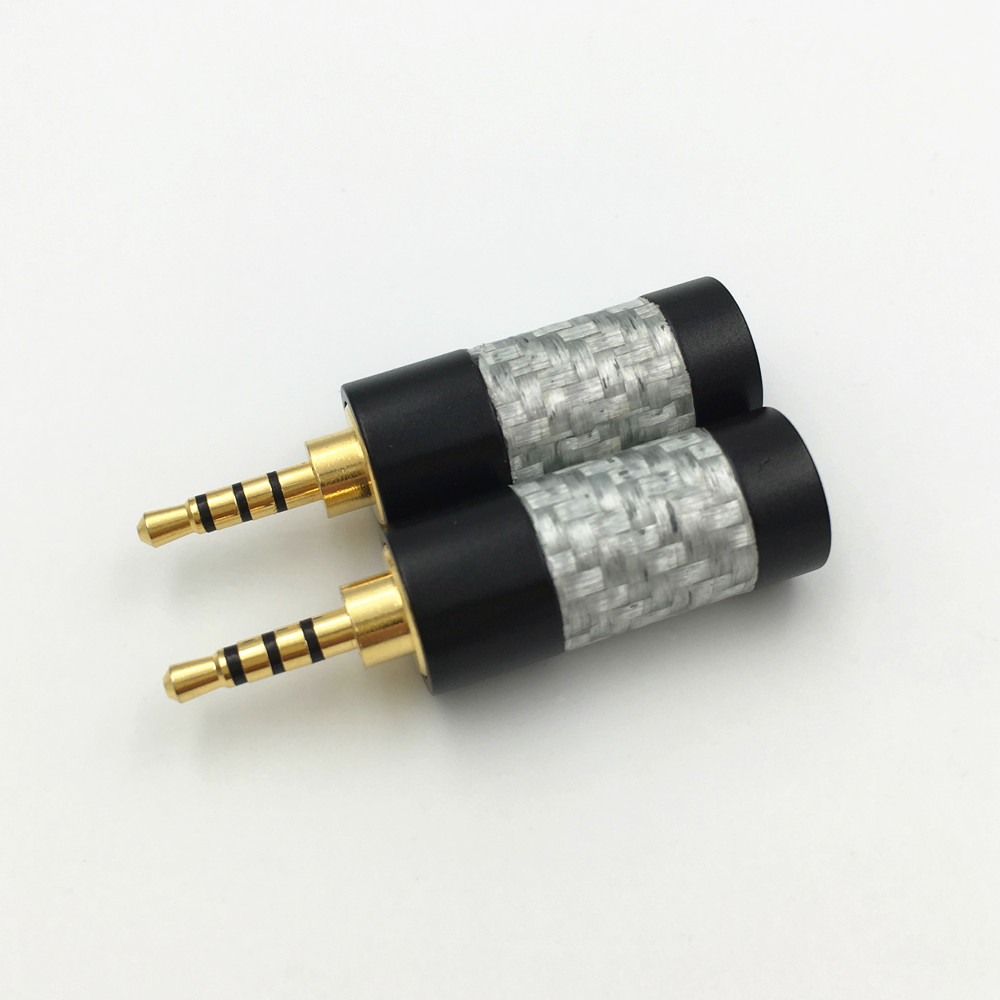Carbon Fiber Shell 2.5mm 4Pole Audio Male Plug Sol