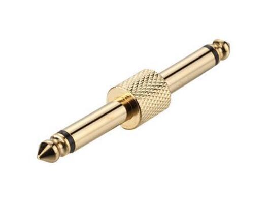 Gold plated 6.35mm mono plug