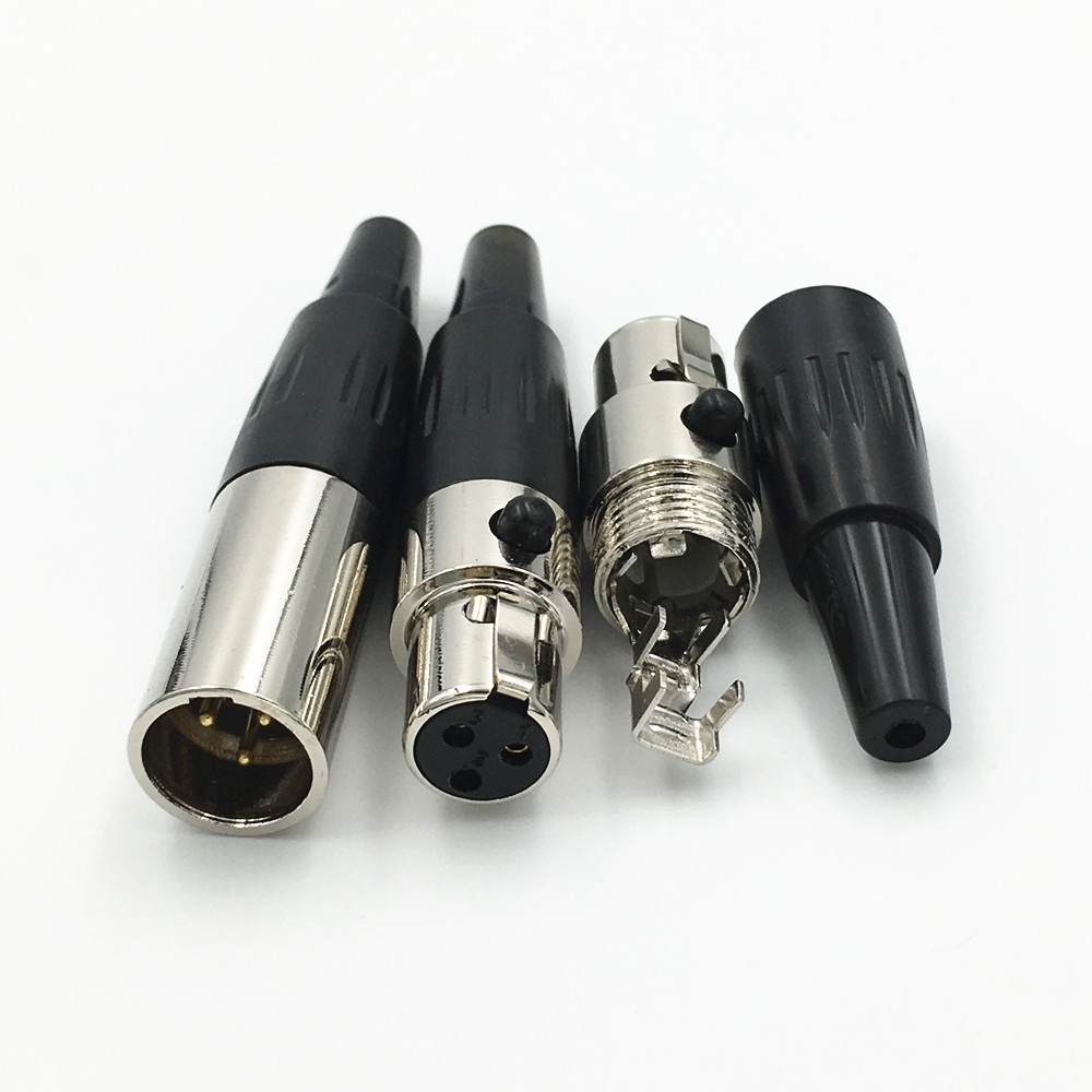 High Quality Mini XLR 3Pin male+female Plug