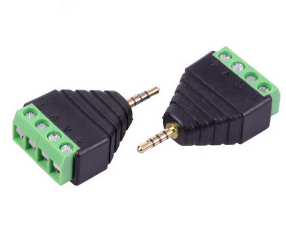 2.5mm 4 Pole Stereo Male to AV Screw Terminal