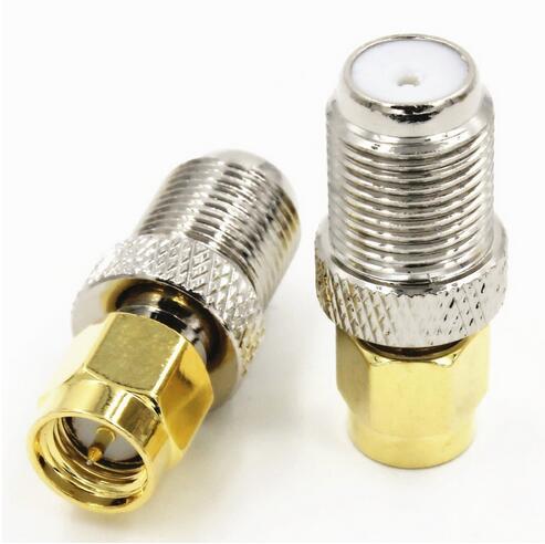 F Female To SMA Male Plug RF Coaxial Adapter Conne