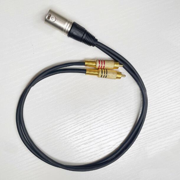 Canon Male 2RCA Audio Cable XLR Microphone Balance