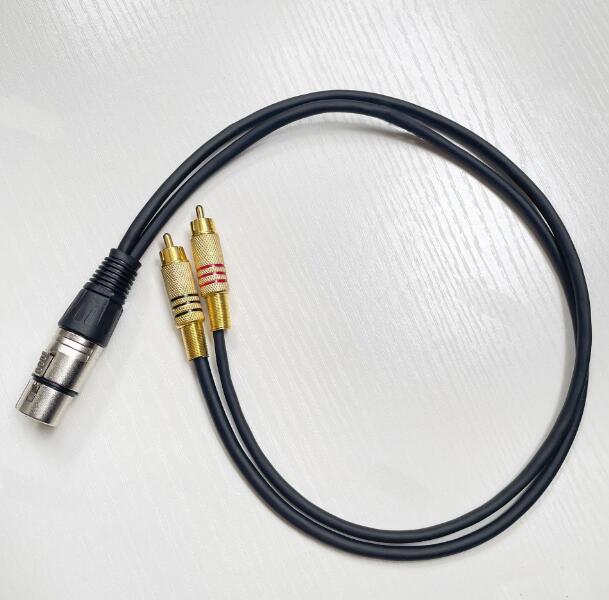 Canon Female Head to 2RCA Audio Cable XLR Micropho