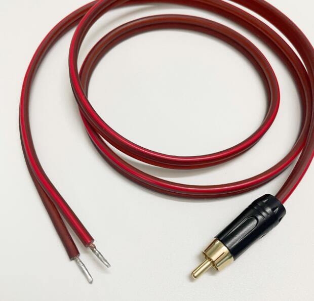Pure copper RCA male speaker to bare wire single h
