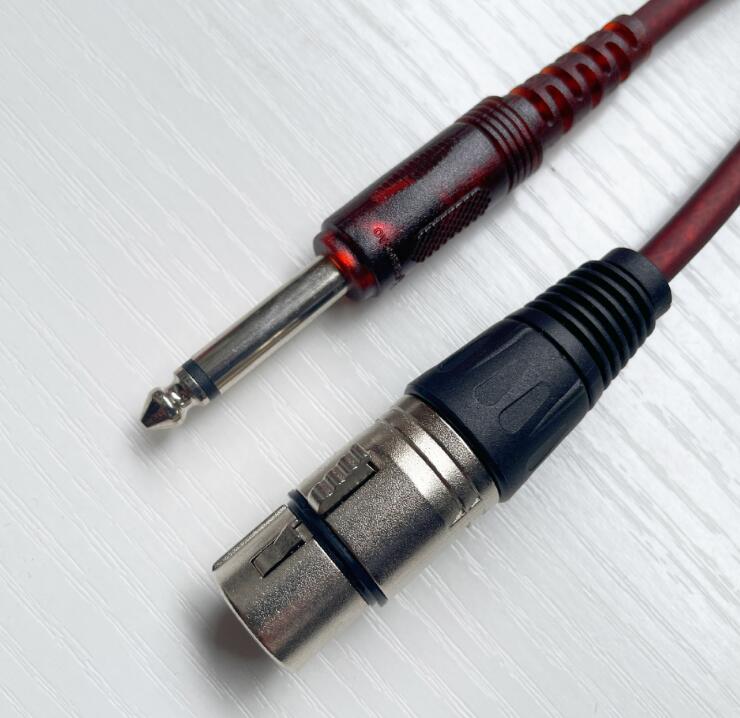Two core 6.35 pair Canon male microphone mixing co