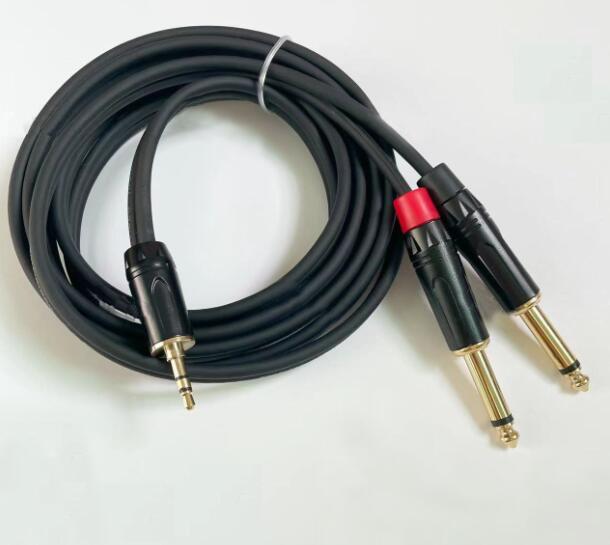 3.5-to-6.5 audio cable, one to two conversion head